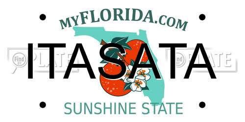 ITASATA Florida License Plate