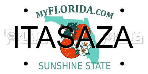 ITASAZA Florida License Plate