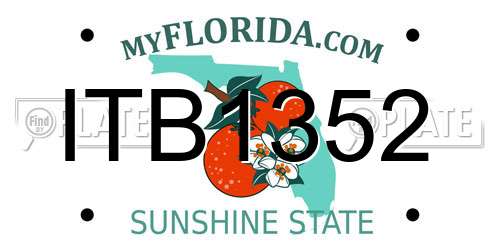 ITB1352 Florida License Plate