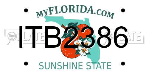 ITB2386 Florida License Plate