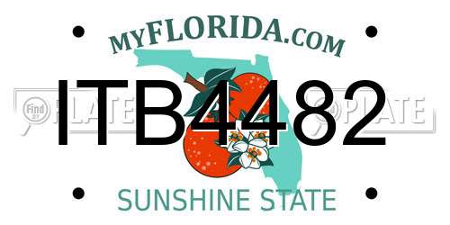 ITB4482 Florida License Plate