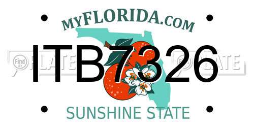 ITB7326 Florida License Plate
