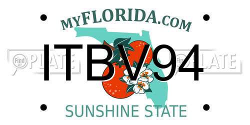 ITBV94 Florida License Plate