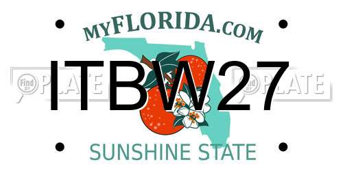 ITBW27 Florida License Plate