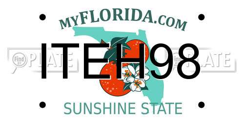 ITEH98 Florida License Plate