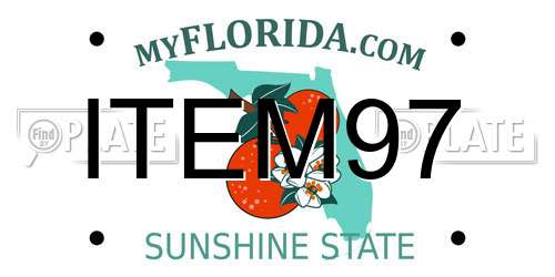 ITEM97 Florida License Plate