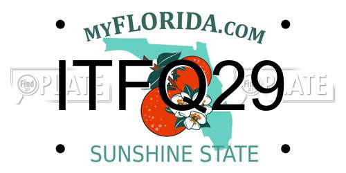 ITFQ29 Florida License Plate