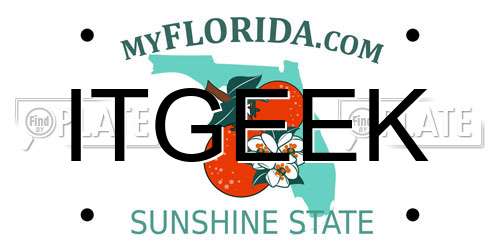ITGEEK Florida License Plate