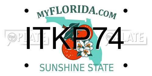 ITKP74 Florida License Plate