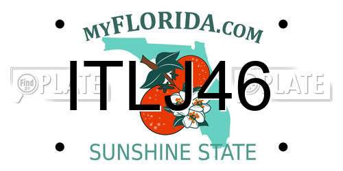 ITLJ46 Florida License Plate