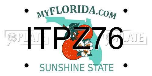 ITPZ76 Florida License Plate