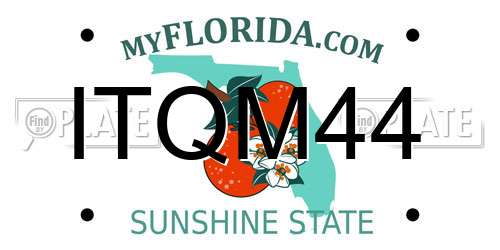 ITQM44 Florida License Plate