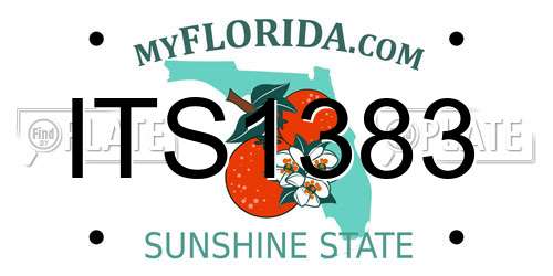 ITS1383 Florida License Plate