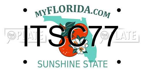 ITSC77 Florida License Plate