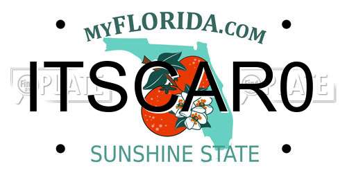 ITSCAR0 Florida License Plate