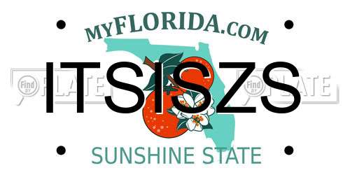 ITSISZS Florida License Plate