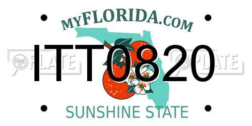 ITT0820 Florida License Plate