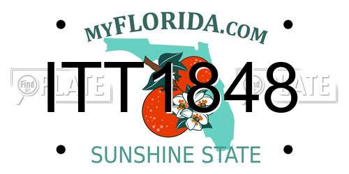 ITT1848 Florida License Plate