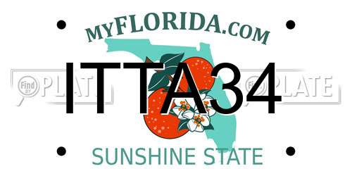 ITTA34 Florida License Plate