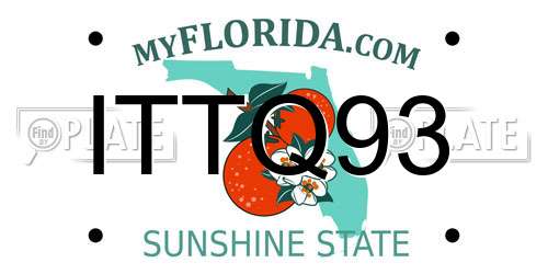ITTQ93 Florida License Plate