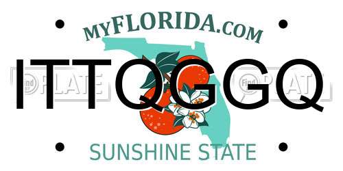 ITTQGGQ Florida License Plate