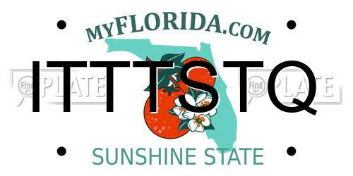 ITTTSTQ Florida License Plate