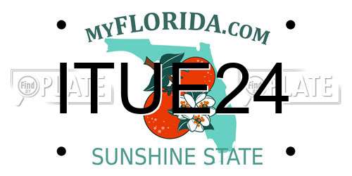 ITUE24 Florida License Plate