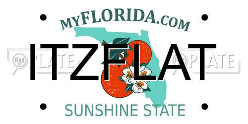 ITZFLAT Florida License Plate