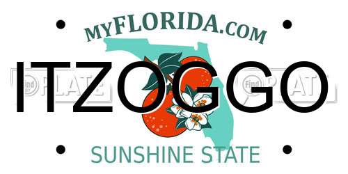 ITZOGGO Florida License Plate