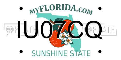 IU07CQ Florida License Plate
