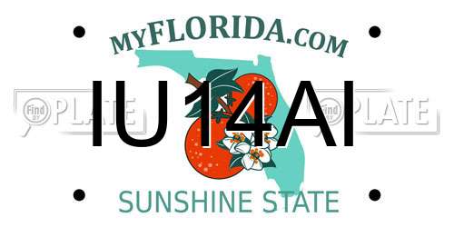 IU14AI Florida License Plate