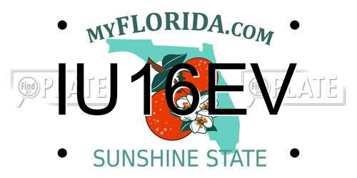 IU16EV Florida License Plate
