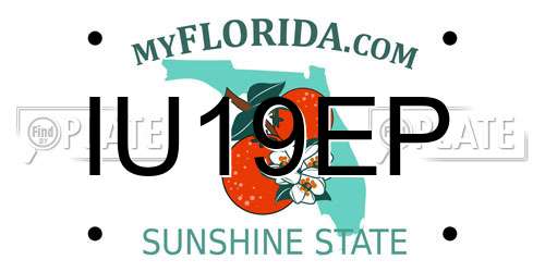 IU19EP Florida License Plate