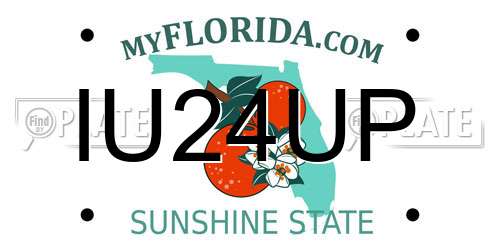 IU24UP Florida License Plate