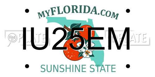 IU25EM Florida License Plate