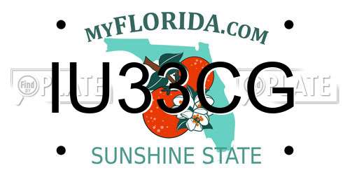 IU33CG Florida License Plate