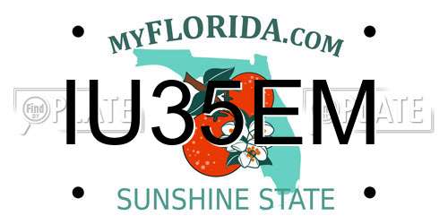 IU35EM Florida License Plate