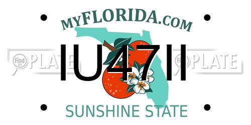 IU47II Florida License Plate