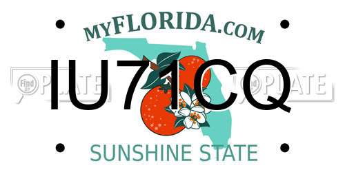 IU71CQ Florida License Plate