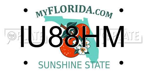 IU88HM Florida License Plate