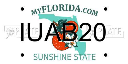 IUAB20 Florida License Plate