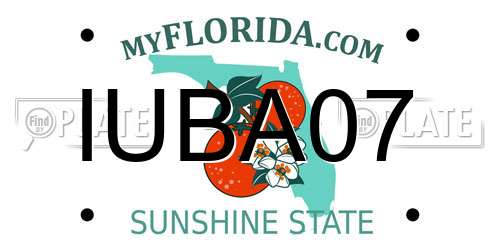 IUBA07 Florida License Plate