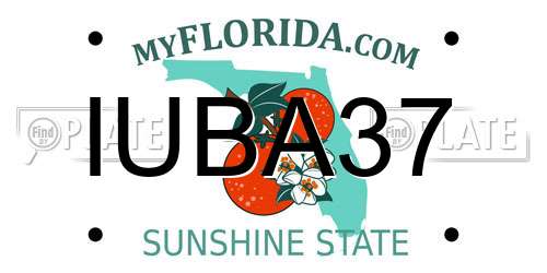 IUBA37 Florida License Plate