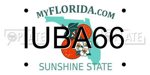 IUBA66 Florida License Plate