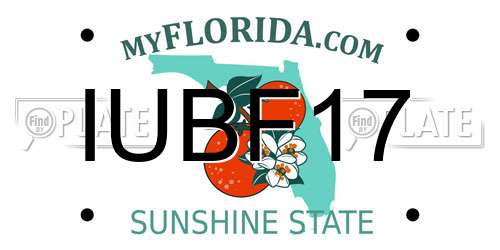 IUBF17 Florida License Plate