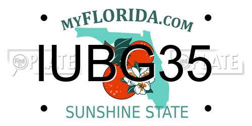 IUBG35 Florida License Plate