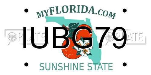 IUBG79 Florida License Plate