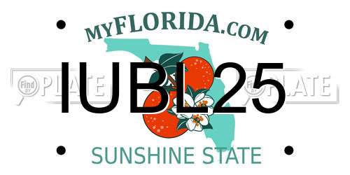 IUBL25 Florida License Plate
