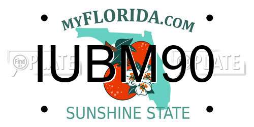 IUBM90 Florida License Plate