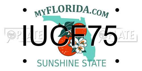 IUCF75 Florida License Plate